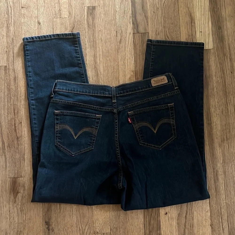 Levi's Womens Perfectly Shaping 512 Boot Cut Jeans Blue Stretch Pockets Size 32 - Picture 4 of 11